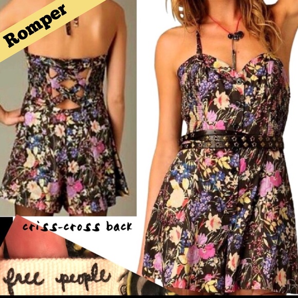 Free People Pants - FREE PEOPLE Summertime button front short romper